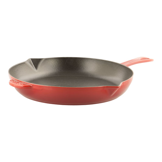 STAUB Pans 30 Cm / 12 Inch Cast Iron Frying Pan, Cherry