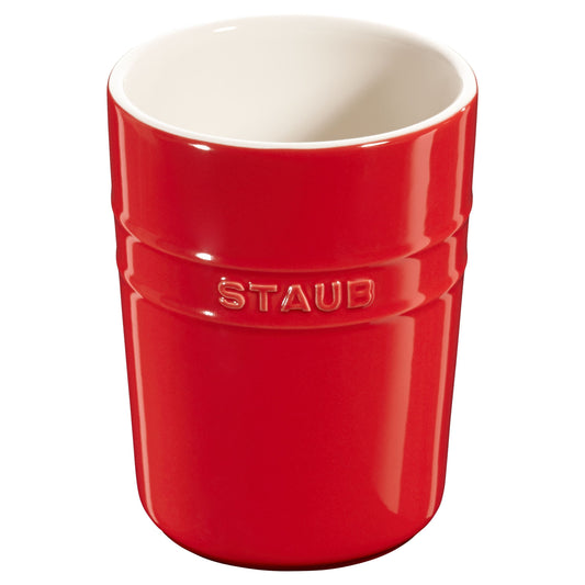 STAUB Ceramique 15 Cm Ceramic Utensil Holder, Cherry