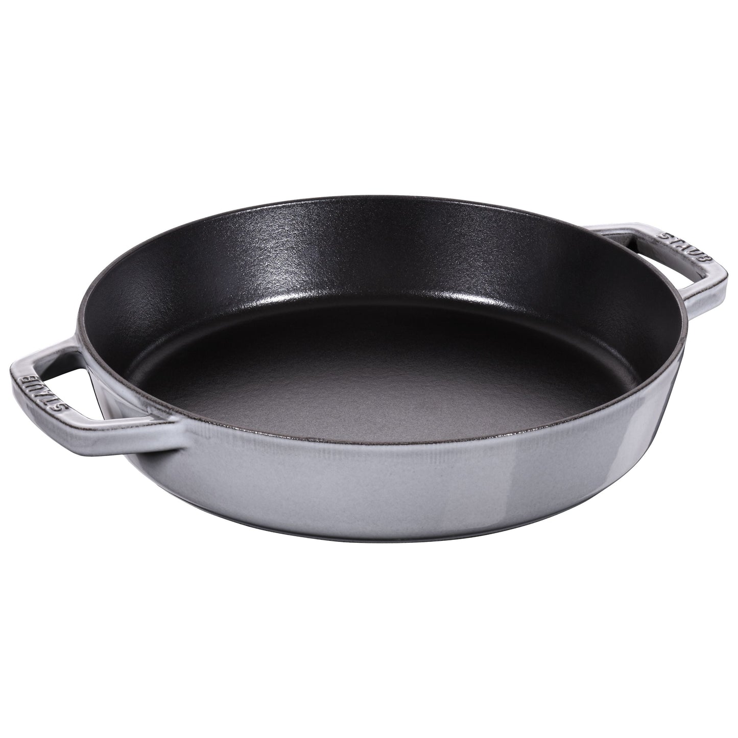 STAUB Pans 26 Cm / 10 Inch Cast Iron Frying Pan With 2 Handles, Graphite-Grey