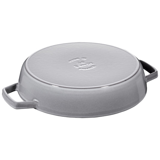 STAUB Pans 26 Cm / 10 Inch Cast Iron Frying Pan With 2 Handles, Graphite-Grey