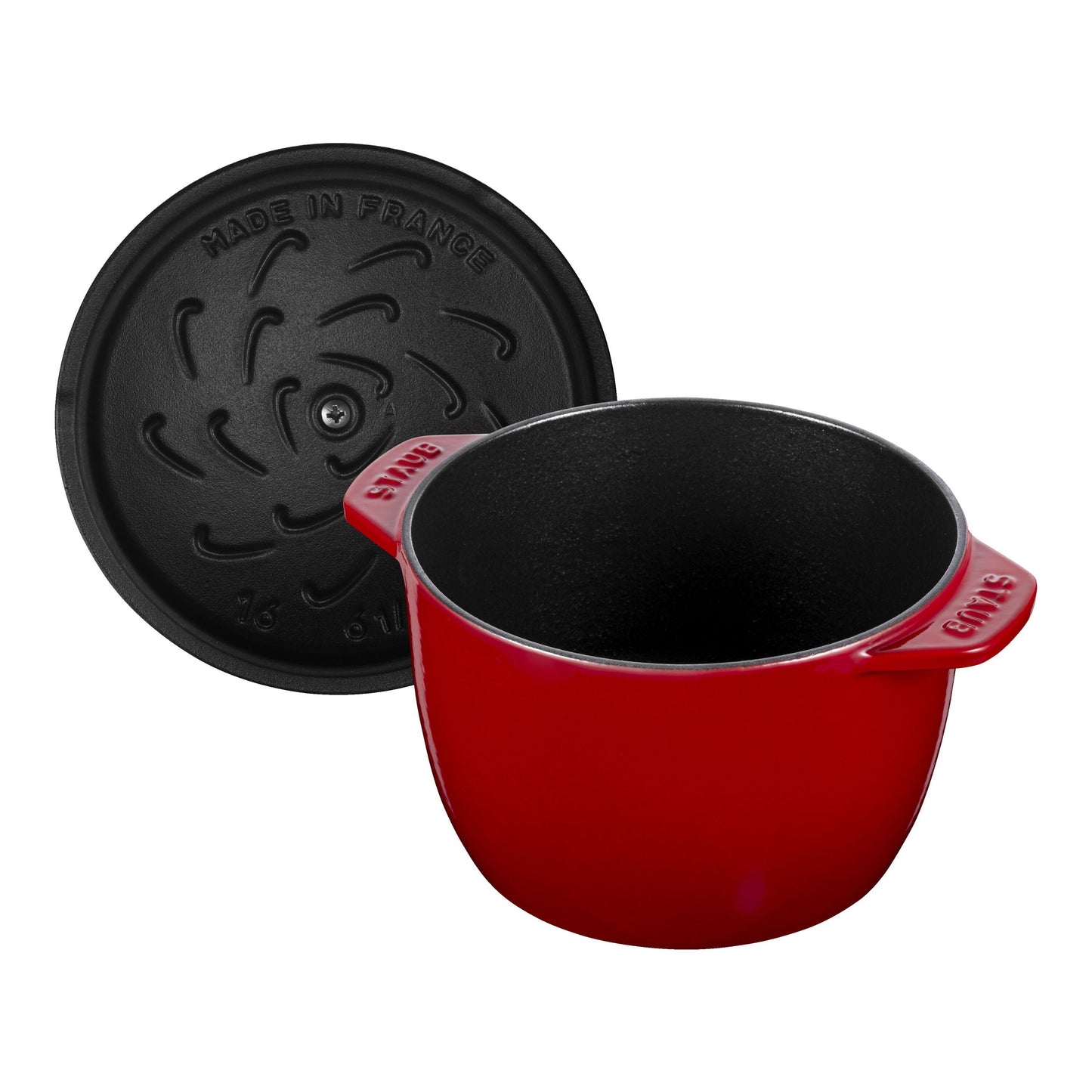 STAUB La Cocotte 1.75 L Cast Iron Round Rice Cocotte, Cherry