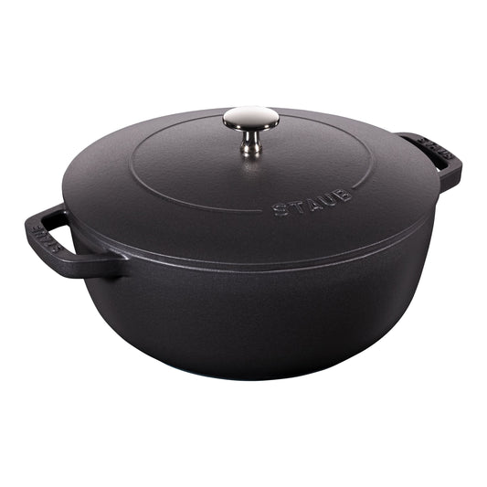 STAUB La Cocotte 3.6 L Cast Iron Round French Oven, Black