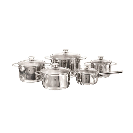 HENCKELS Biarritz 10 Piece 18/10 Stainless Steel Cookware Set