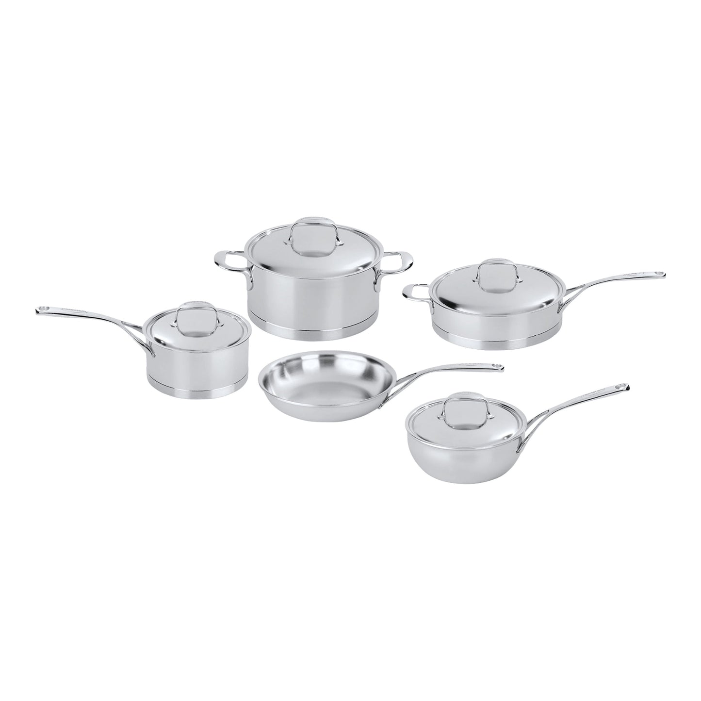 DEMEYERE Atlantis 7 9 Piece 18/10 Stainless Steel Cookware Set