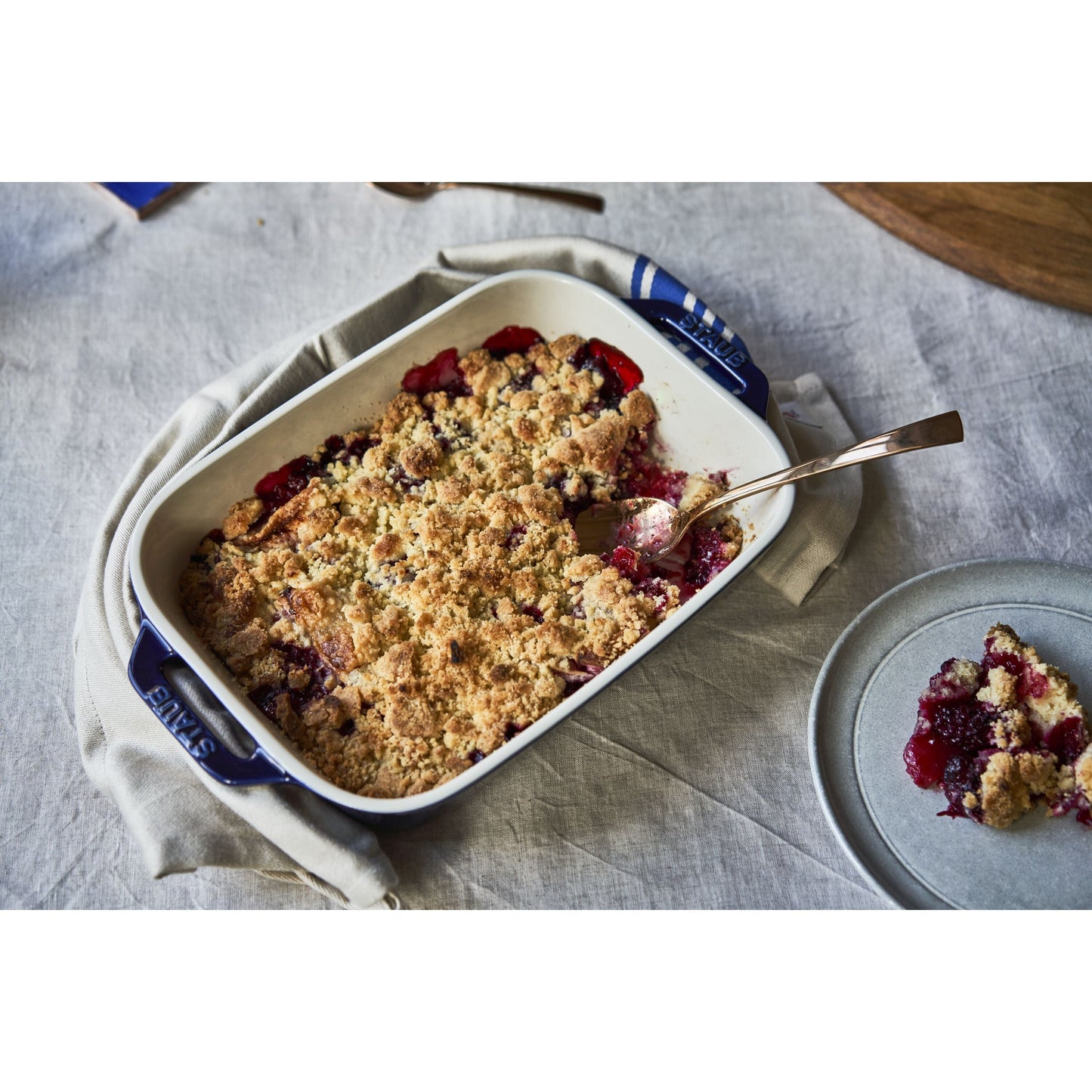 STAUB Ceramique 1 L Ceramic Rectangular Oven Dish, Dark-Blue
