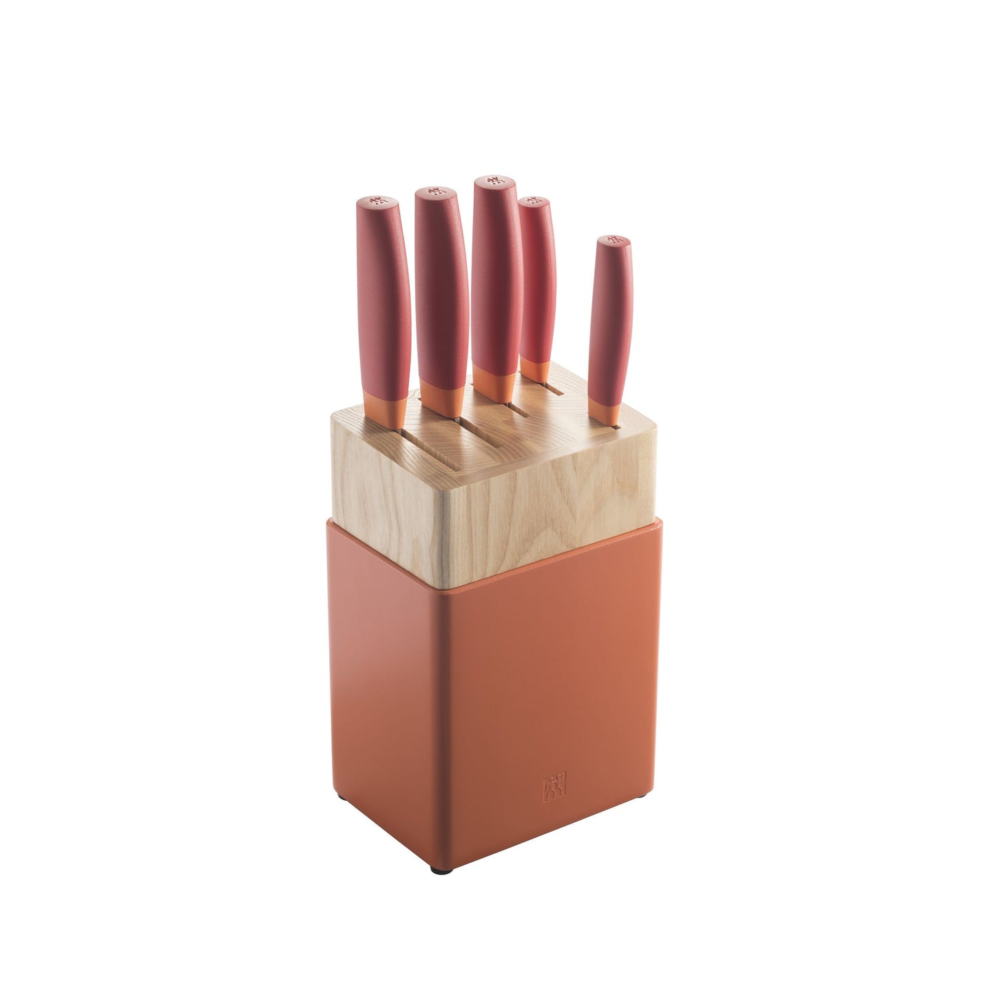 ZWILLING Now S 6 Piece Knife Block Set, Orange-Red