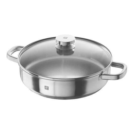 ZWILLING Joy Double Handled Saute Pan With Lid, 4.25 L, 18/10 Stainless Steel