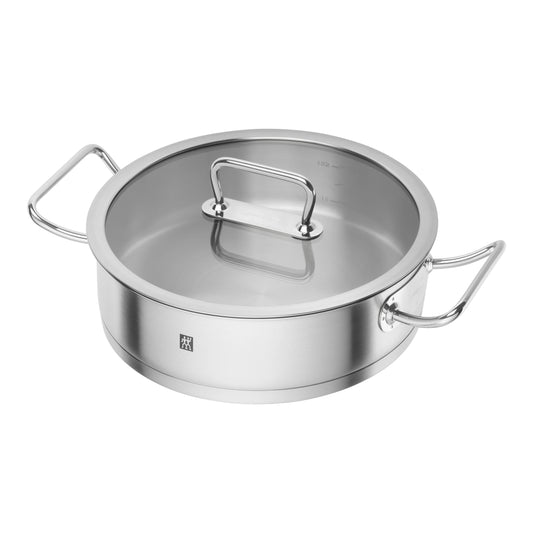 ZWILLING Pro 4 L 18/10 Stainless Steel Round Saucier and Sauteuse, Silver