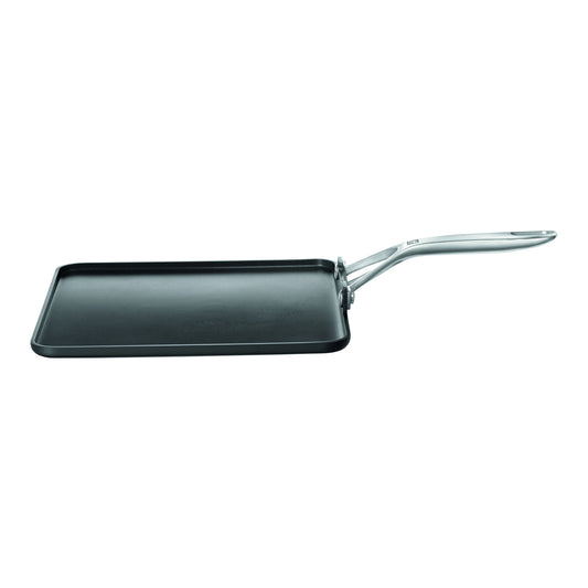 ZWILLING NONSTICK GRIDDLE 28 Cm / 11 Inch Aluminum Square Non-Stick Griddle, Black