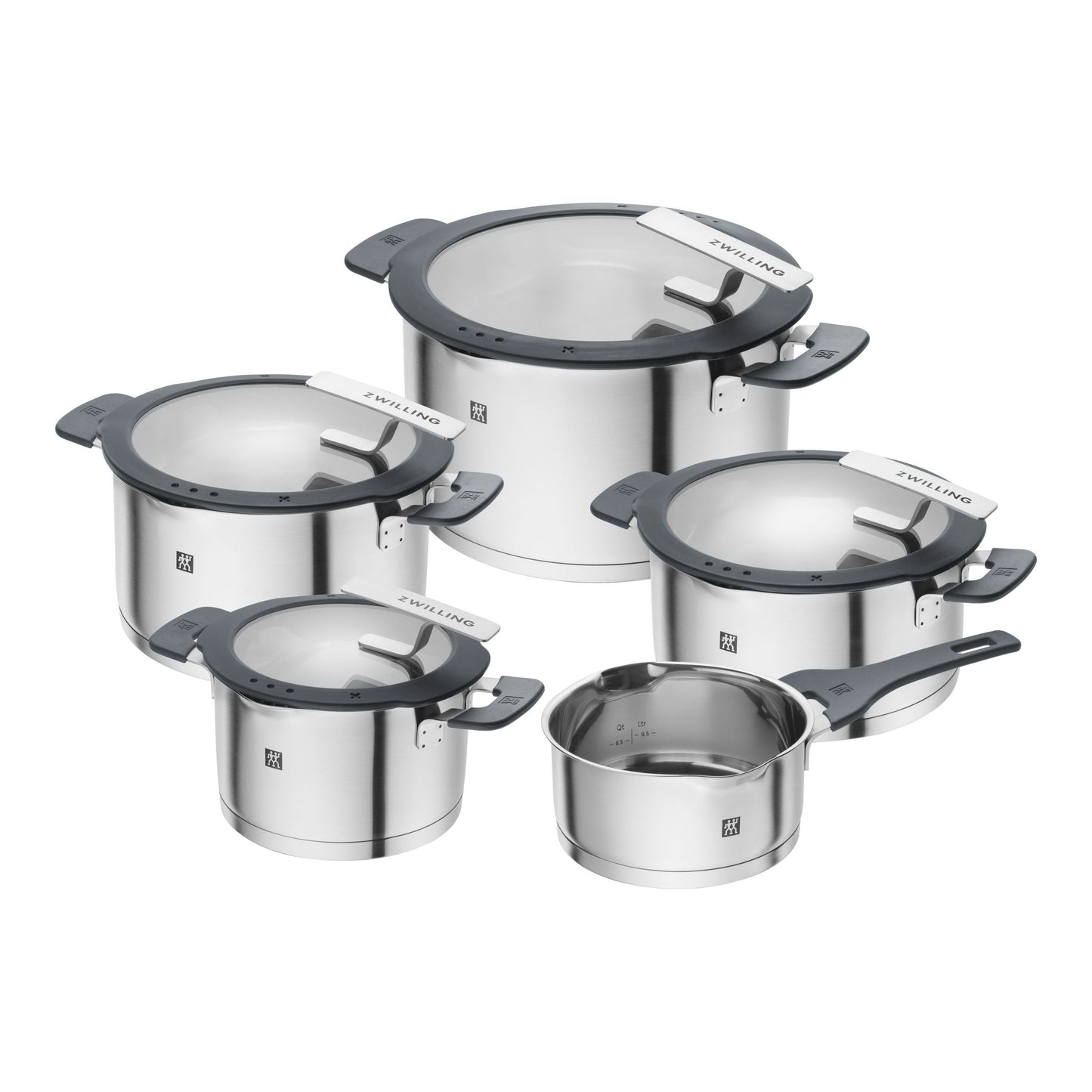 ZWILLING Simplify Pot Set, 9 Piece Stainless Steel