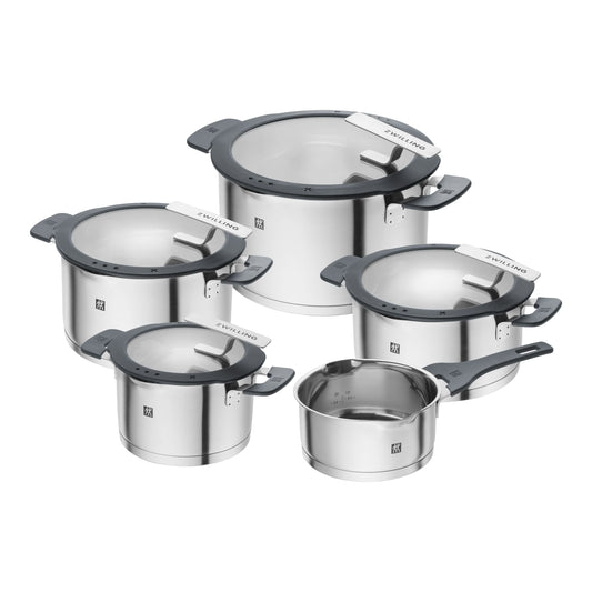 ZWILLING Simplify Pot Set, 9 Piece Stainless Steel