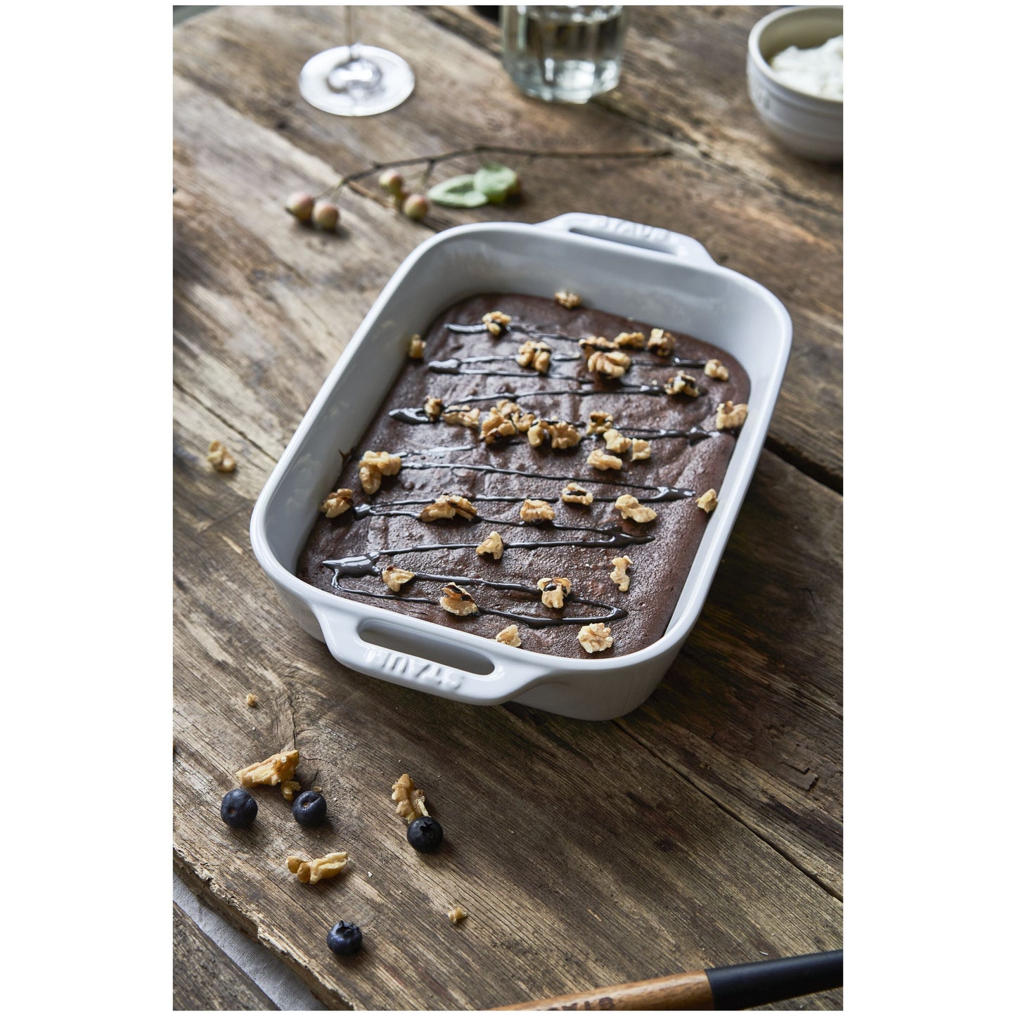 STAUB Ceramique 2,4 L Ceramic Rectangular Oven Dish, White