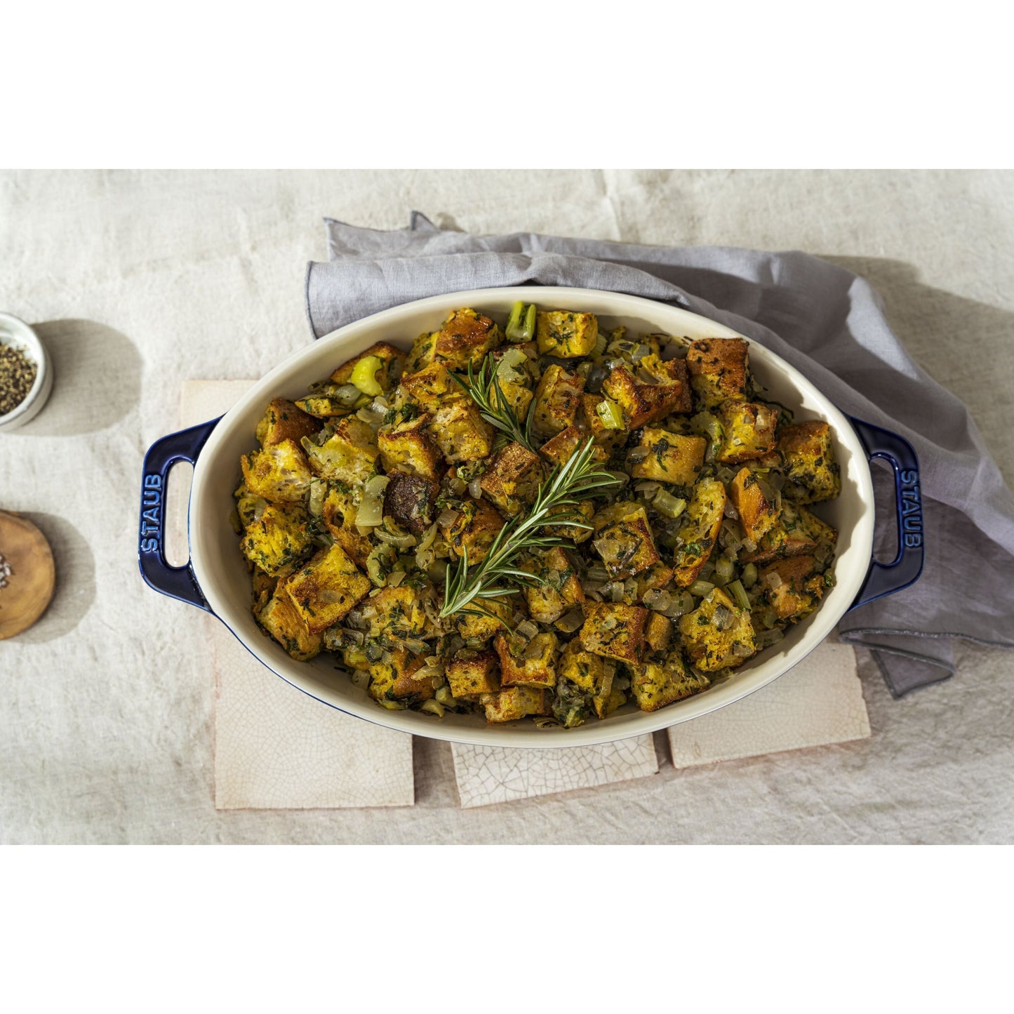 STAUB Ceramique Mixed Baking Dish Set Dark Blue 3 Piece