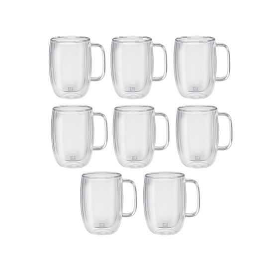 ZWILLING Sorrento Plus 8 Piece Latte Mug Set - Value Pack, Transparent