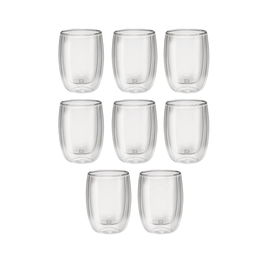 ZWILLING Sorrento 8 Piece Coffee Glass Set - Value Pack, Transparent