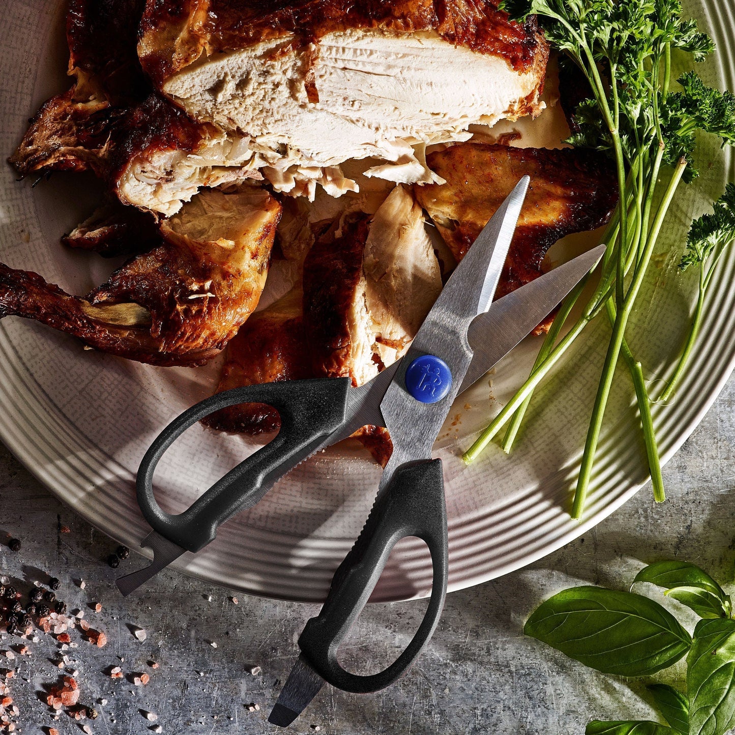 HENCKELS Kitchen Elements Shears Set 3 Piece, Stainless Steel