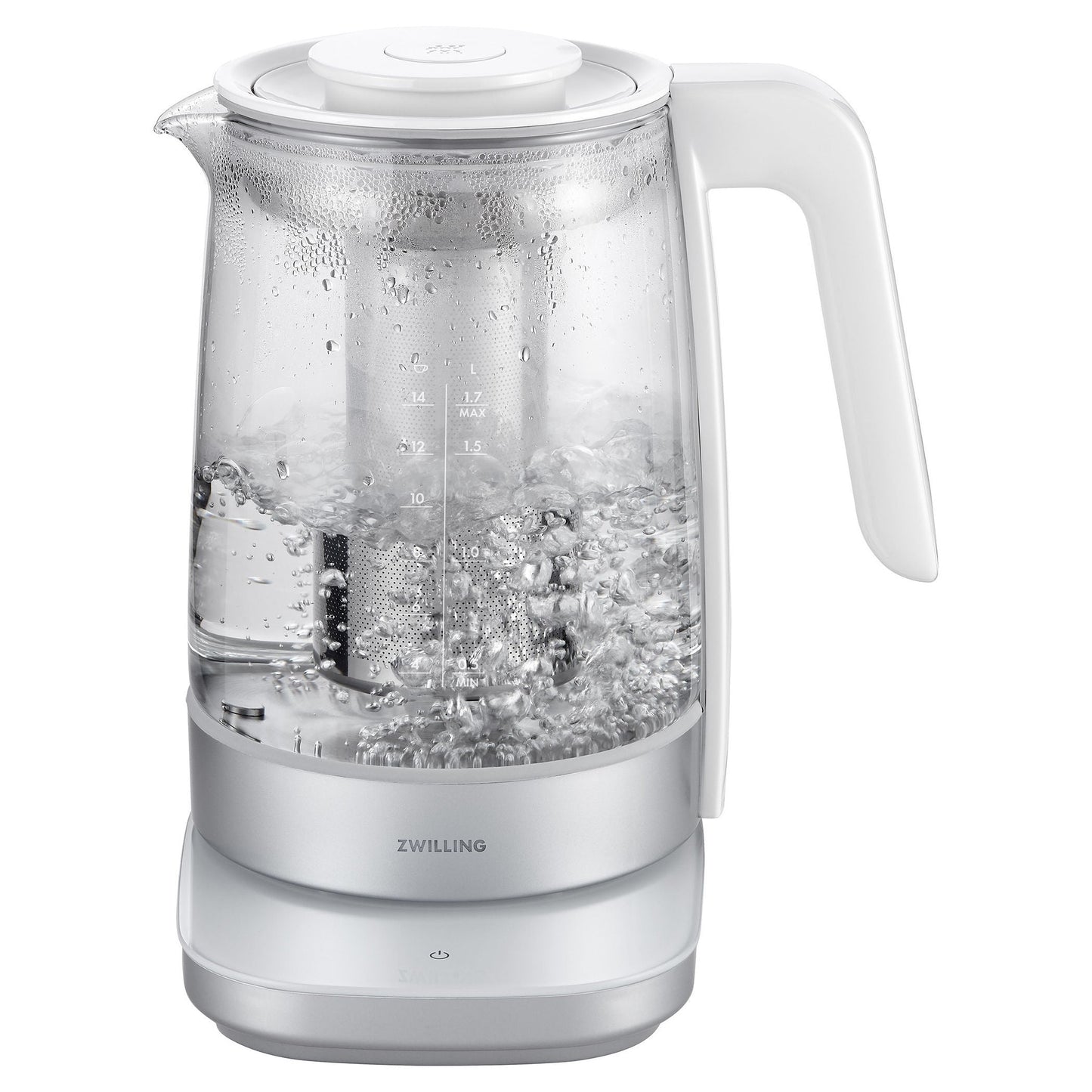 ZWILLING Enfinigy 1.7 L Glass Programable Electric Kettle - Silver
