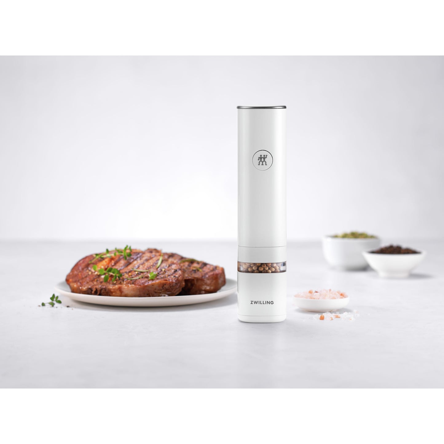 ZWILLING Enfinigy Electric Salt and Pepper Mill, White