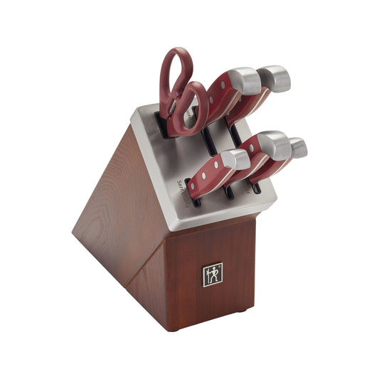 HENCKELS Statement 7 Piece Knife Block Set, Red