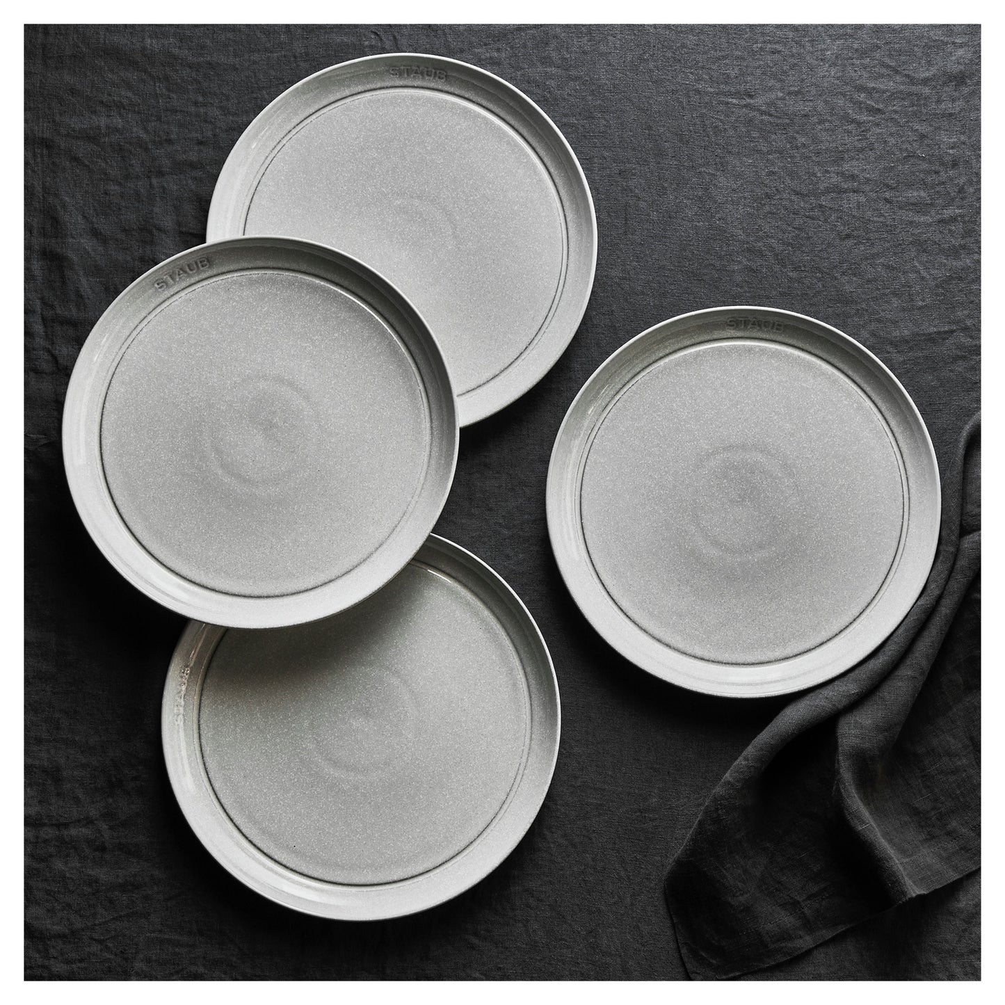 STAUB Dining Line Salad Plate Set 4 Piece