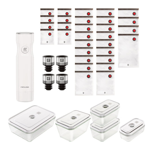 ZWILLING Fresh & Save Glass / S/M/L Vacuum Starter Set, 40 Piece