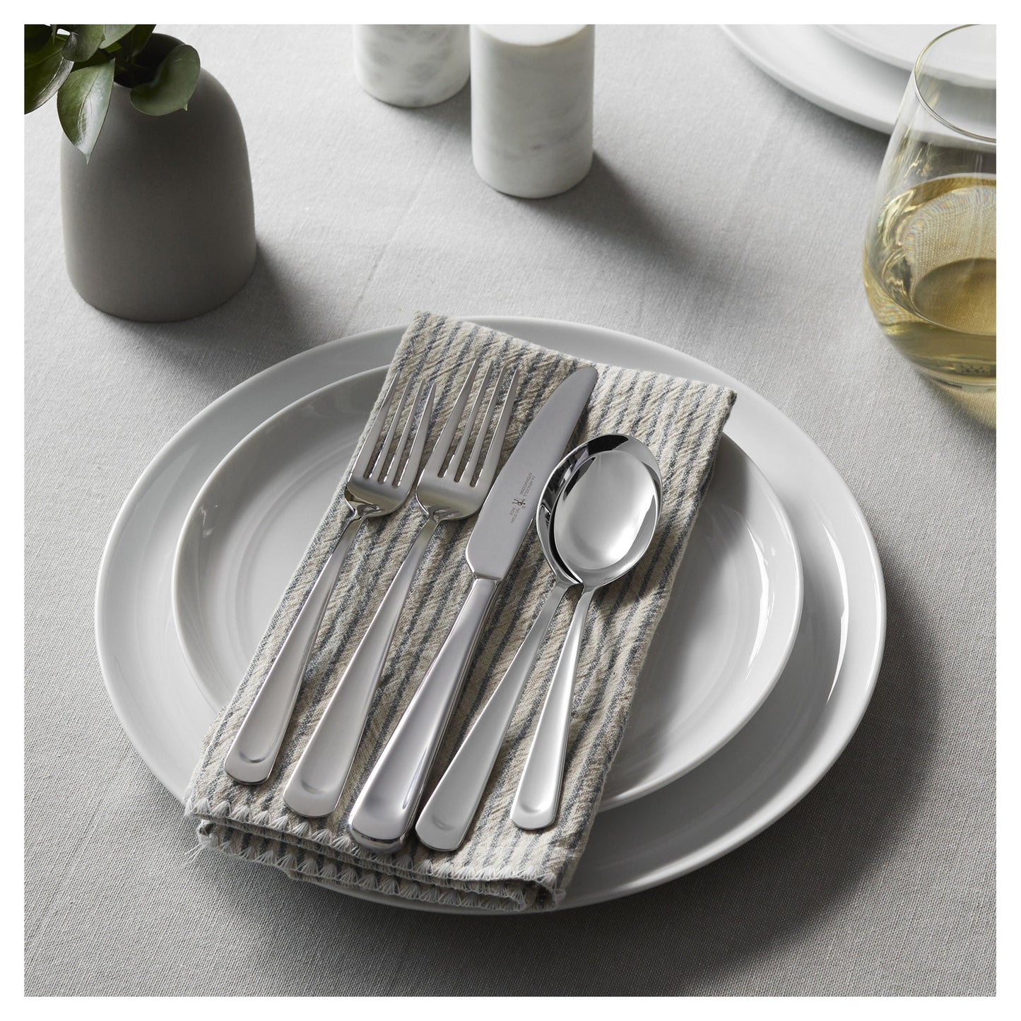HENCKELS Silvano 53 Piece Flatware Set Polished
