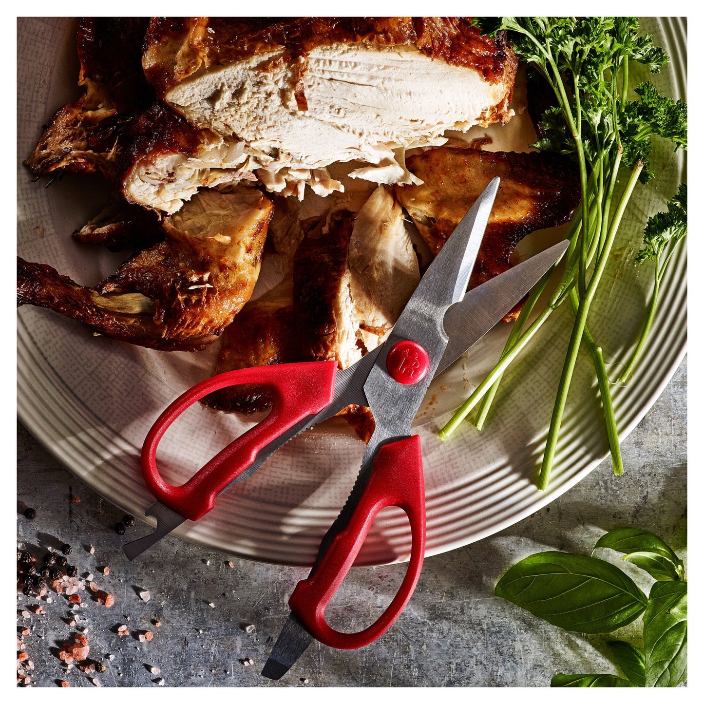 HENCKELS Kitchen Elements Multi-Purpose Shears, Red