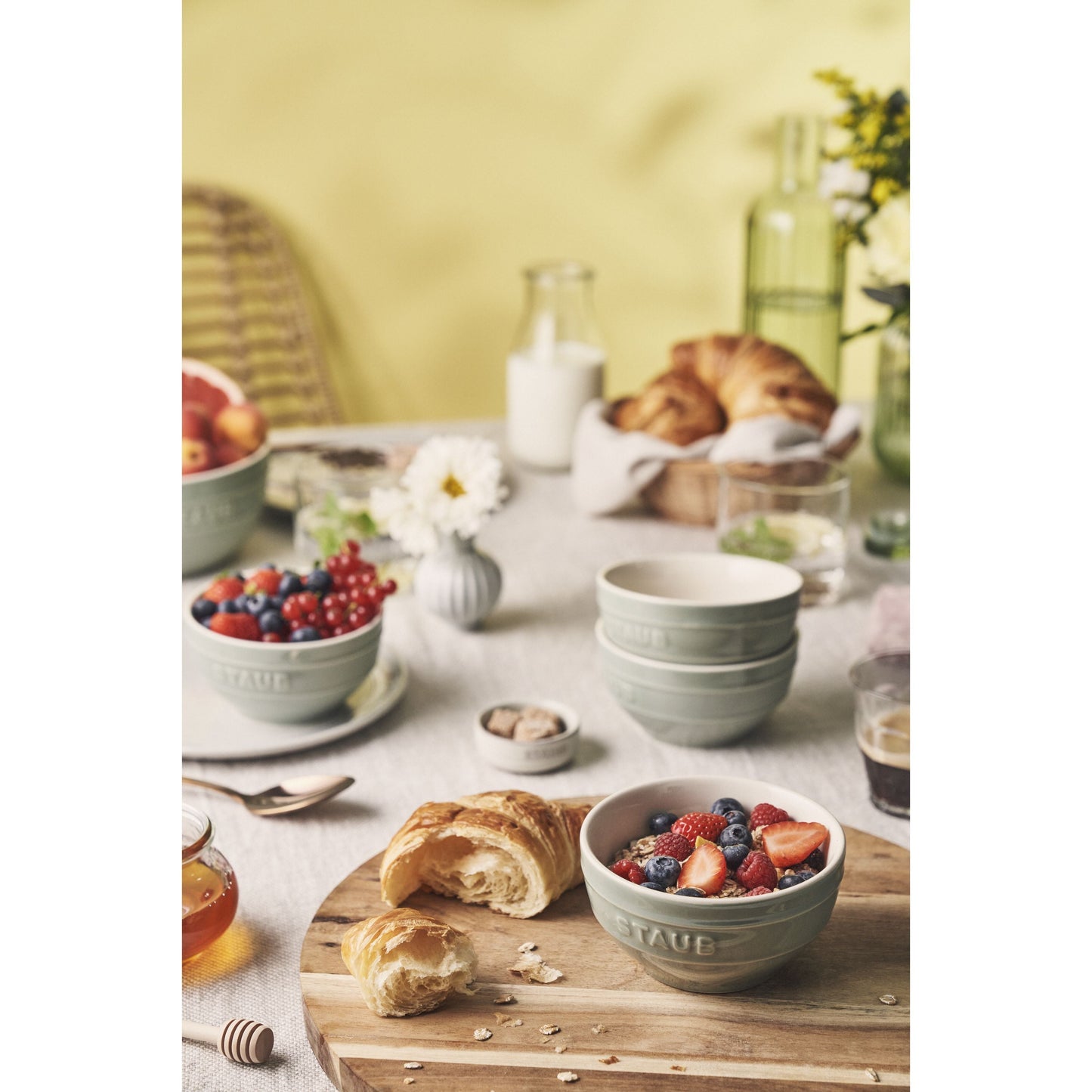 STAUB Ceramique 12 Cm Ceramic Round Bowl, Eucalyptus