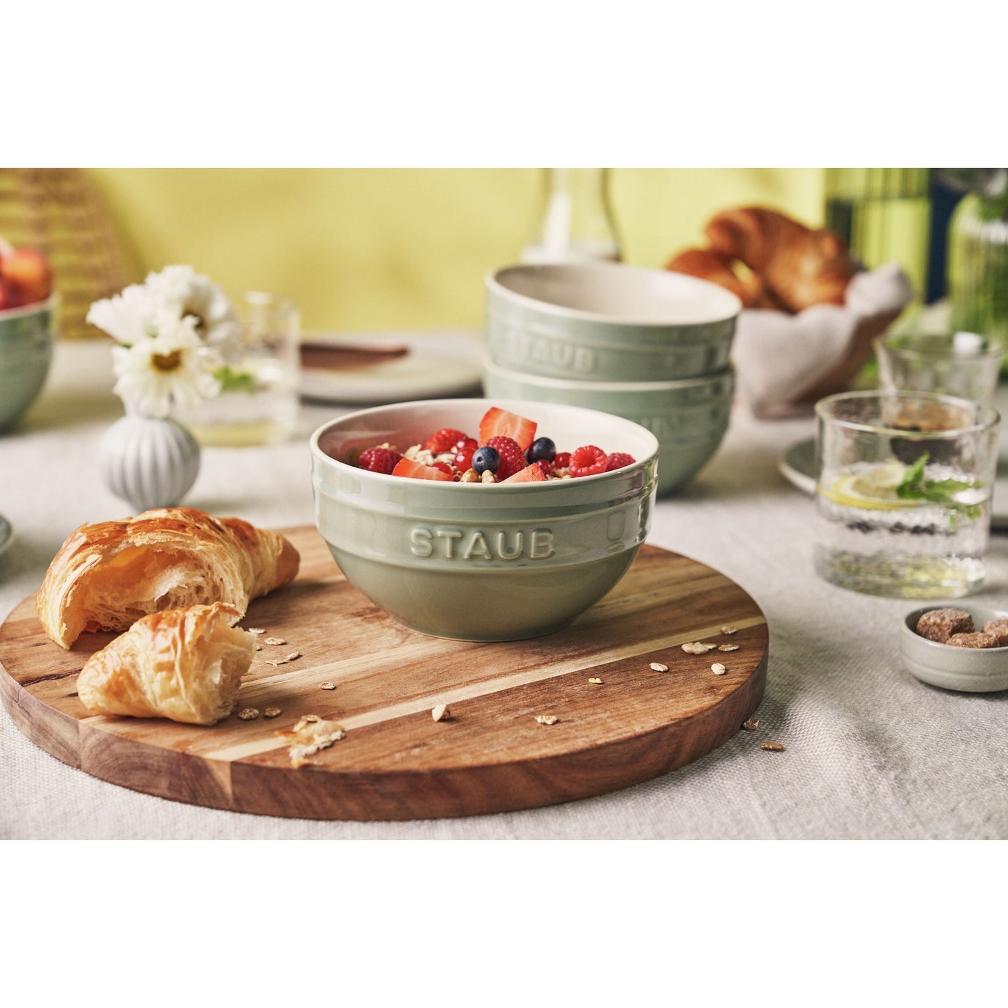STAUB Ceramique 12 Cm Ceramic Round Bowl, Eucalyptus