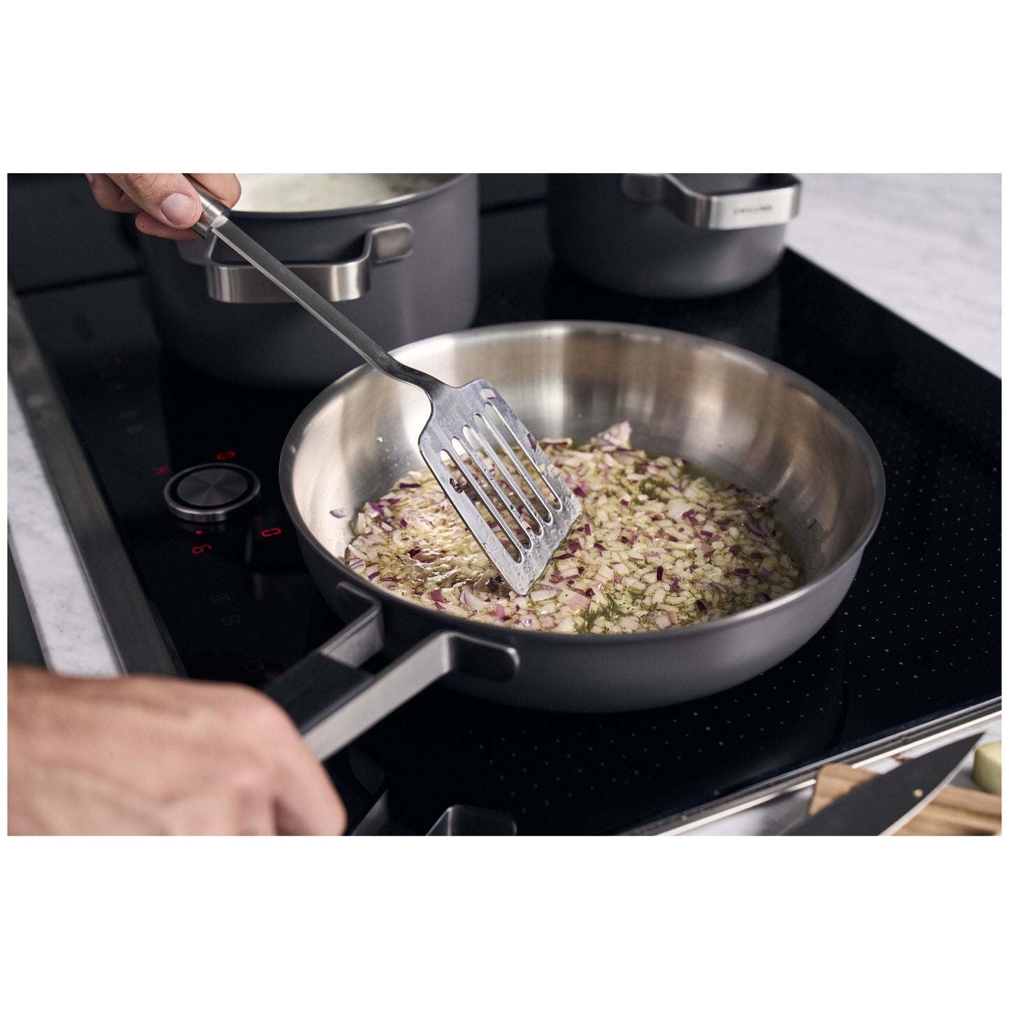 ZWILLING Pure Frying Pan, 24 Cm / 9.5 Inch, 18/10 Stainless Steel, Grey