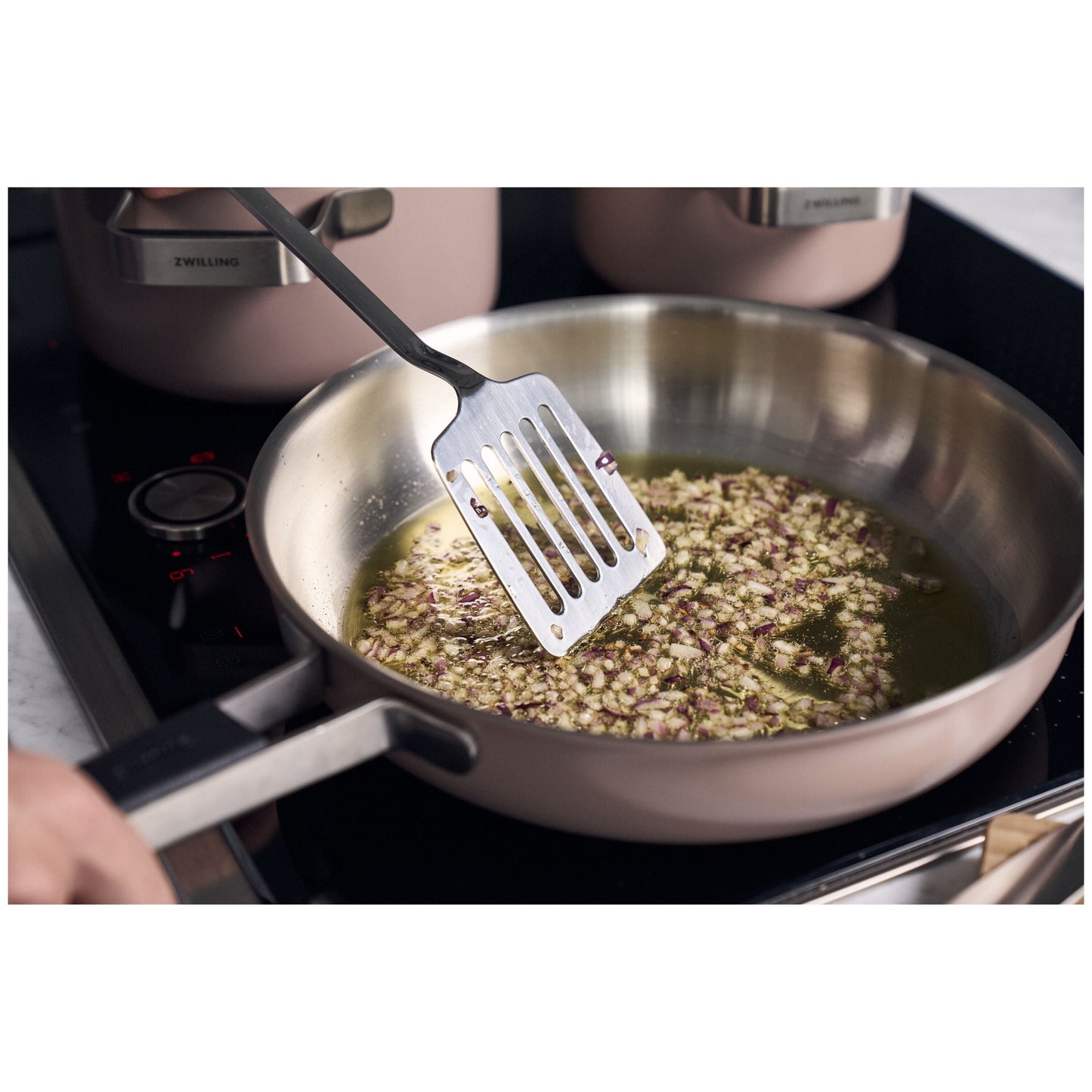 ZWILLING Pure Frying Pan, 24 Cm / 9.5 Inch, 18/10 Stainless Steel, Rose