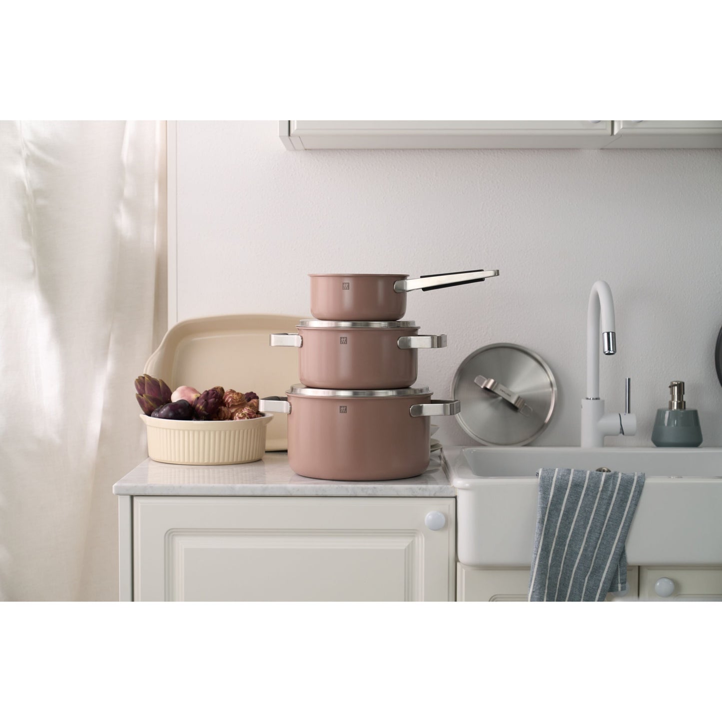 ZWILLING Pure Cookware Set, 6 Piece 18/10 Stainless Steel, Rose