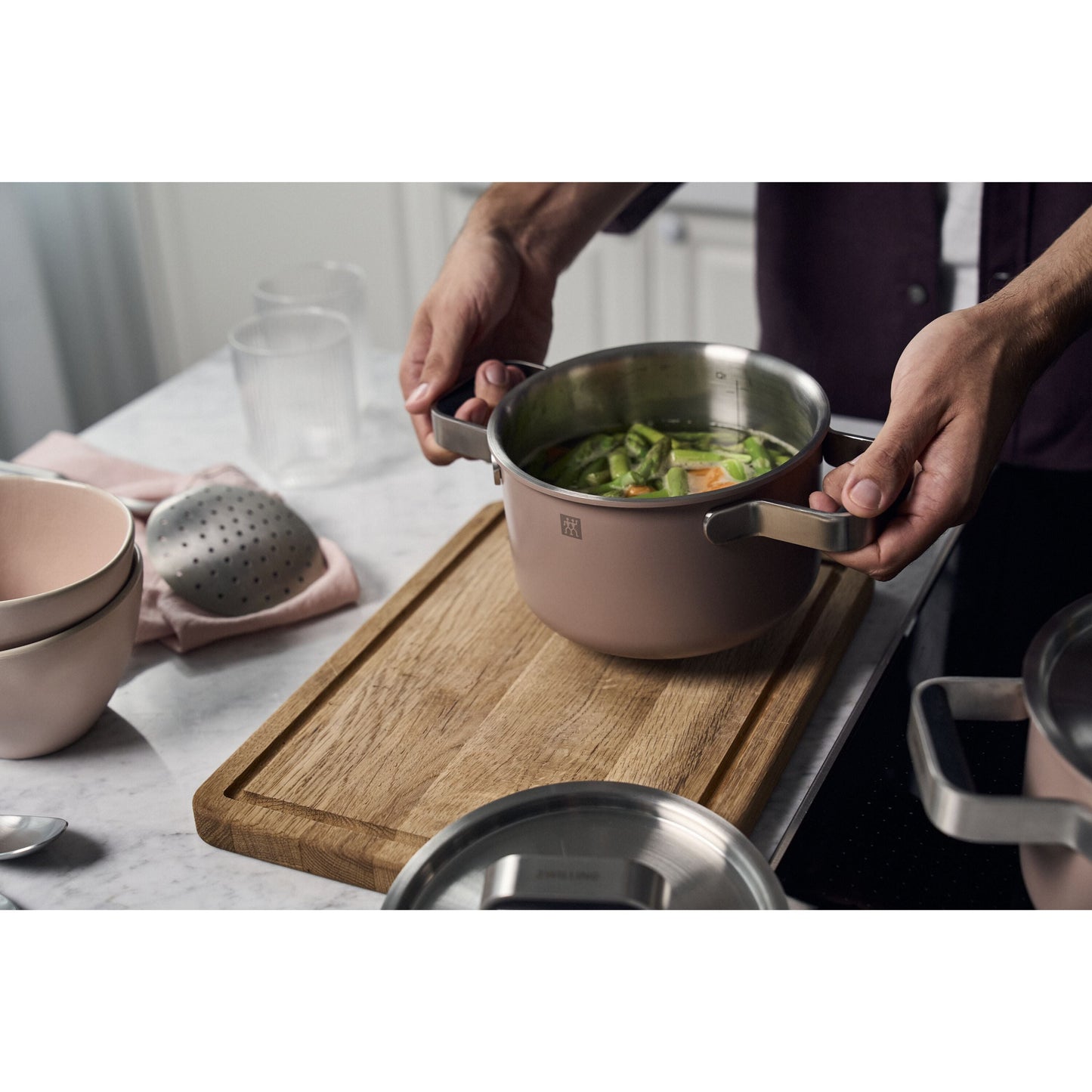ZWILLING Pure Cookware Set, 6 Piece 18/10 Stainless Steel, Rose