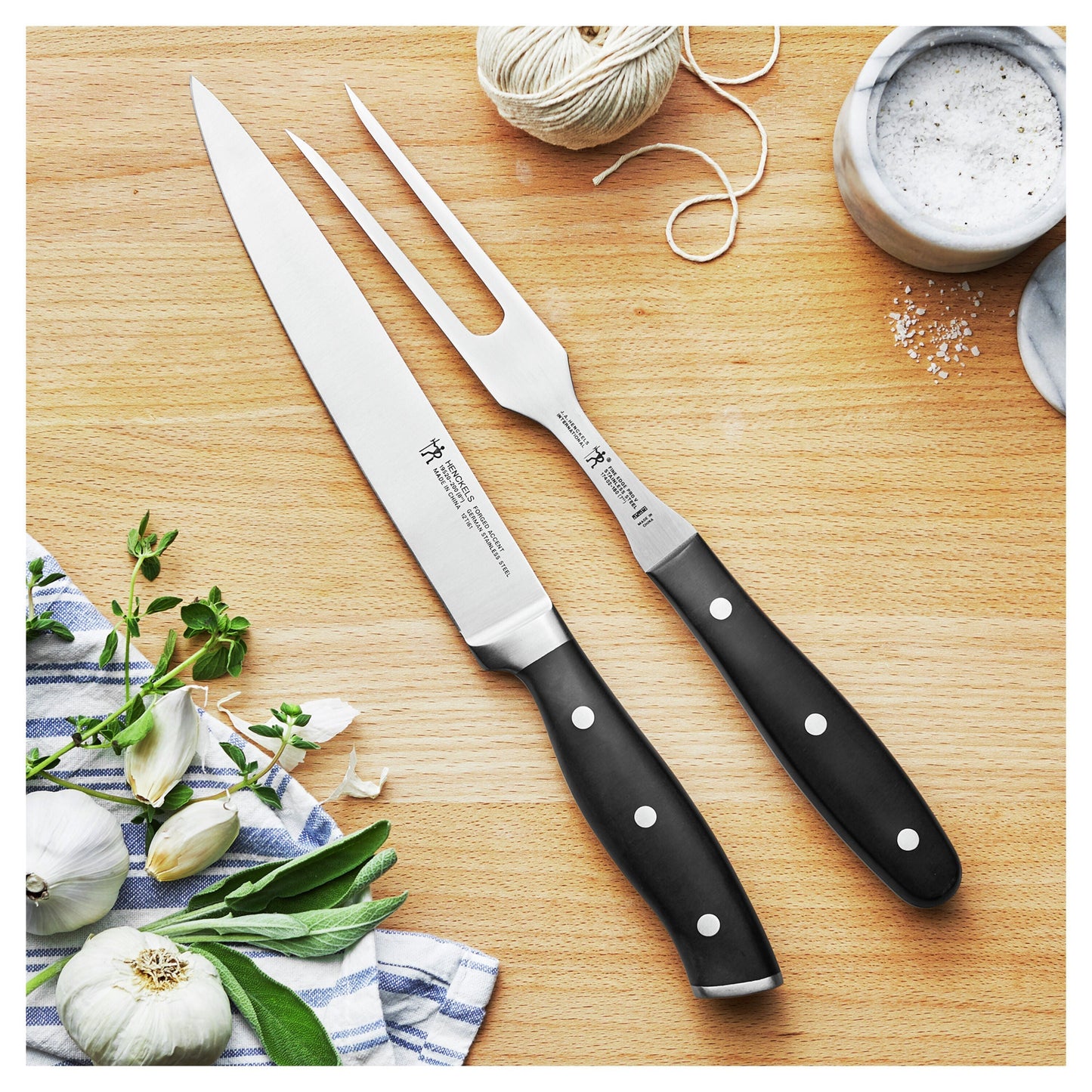 HENCKELS Forged Accent 2 Piece, Knife Set, Black