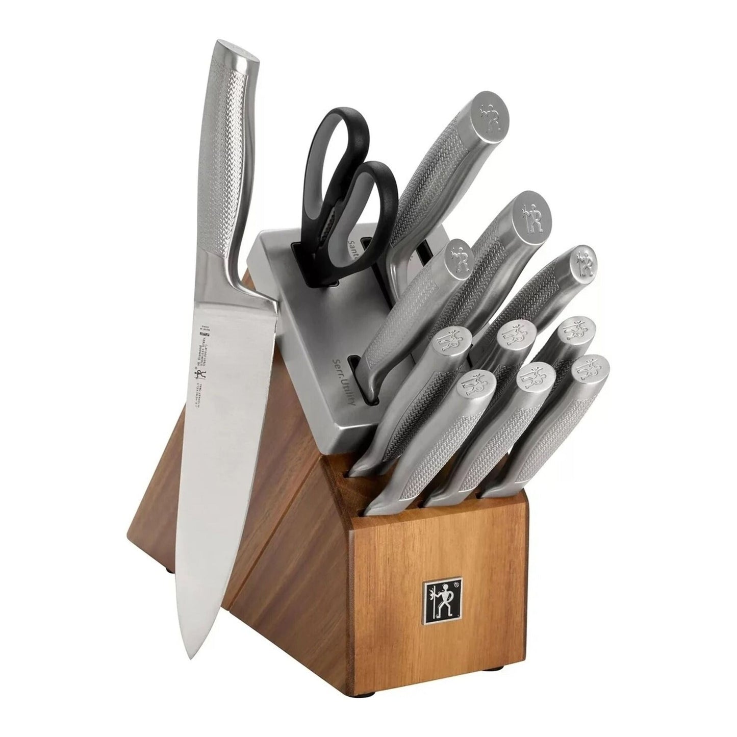 HENCKELS Diamond 13 Piece, Knife Block Set, Grey