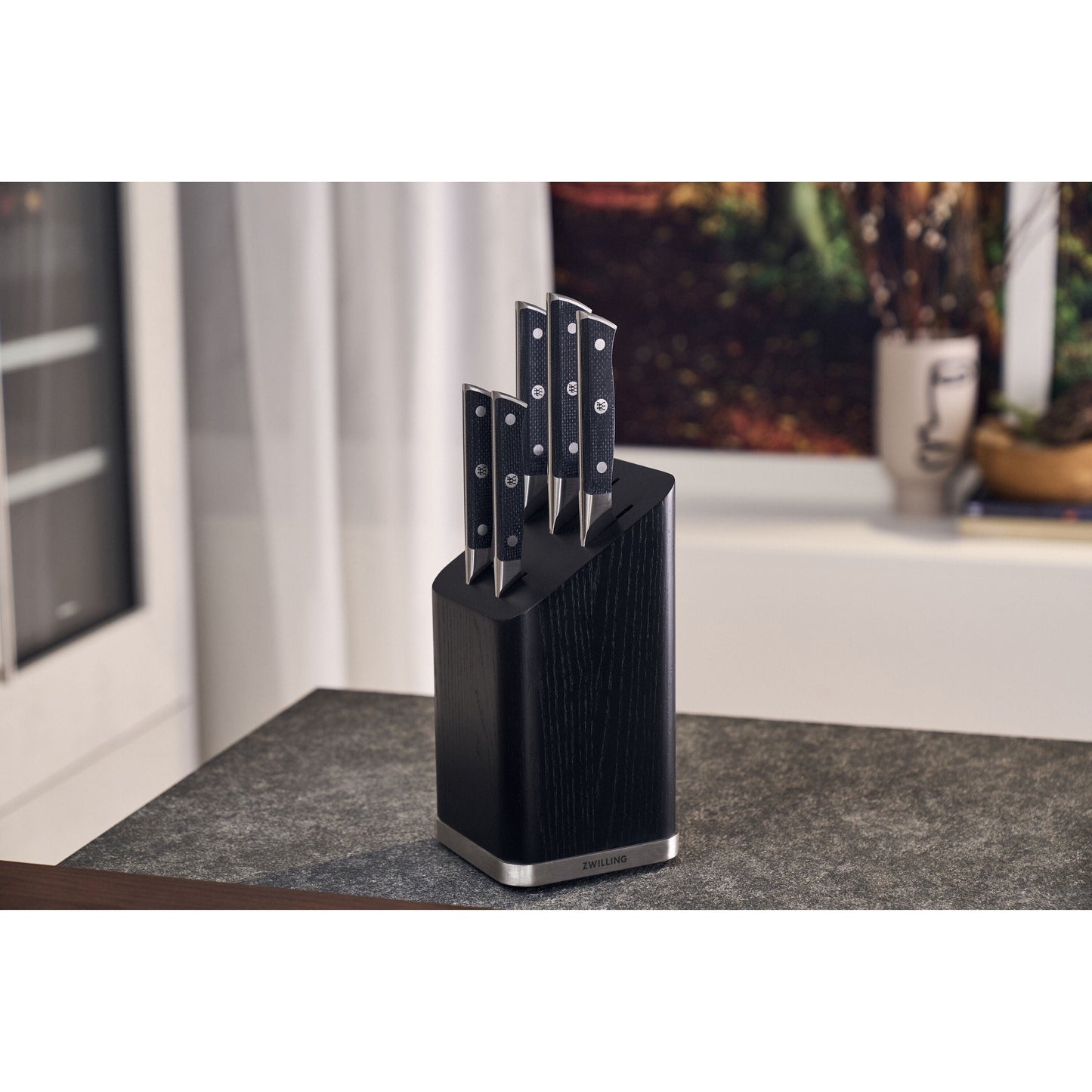 ZWILLING Spectrum 6 Piece, Knife Block Set, Black