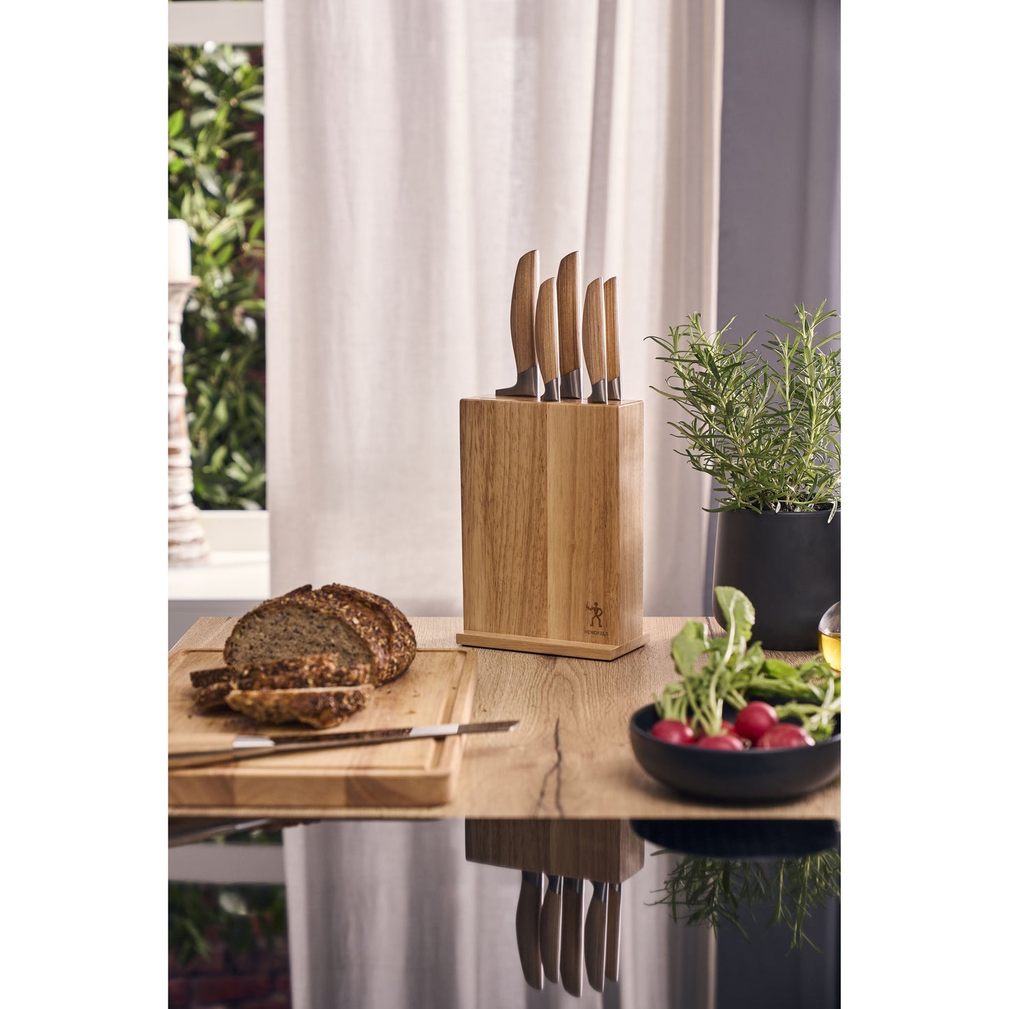 HENCKELS Pakka 7 Piece, Knife Block Set, Nature