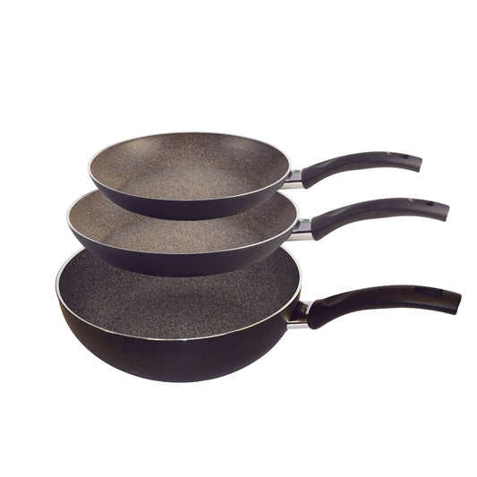 ZWILLING Bologna Granitium 3 Piece Aluminum Fry Pan Set