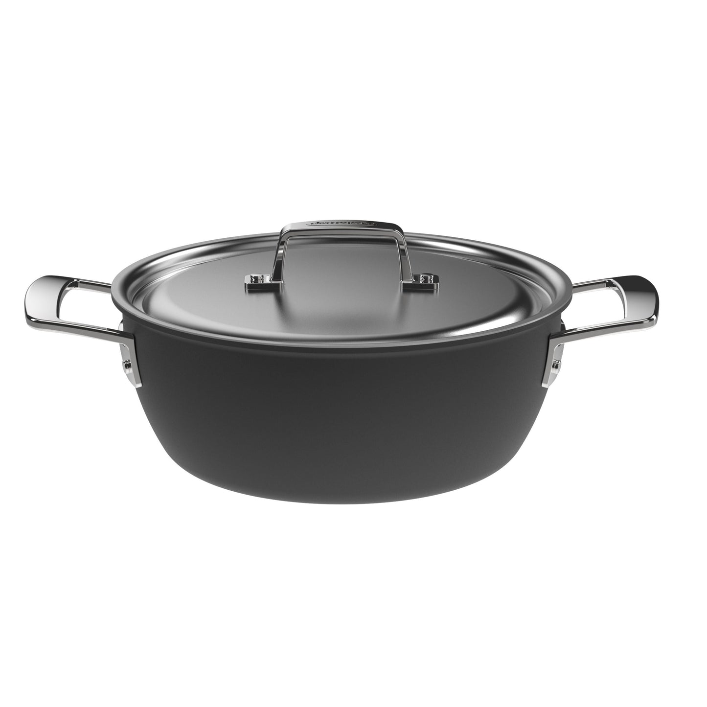 DEMEYERE Black 5 3.25 L 18/10 Stainless Steel Round Saucier and Sauteuse, Silver-Black