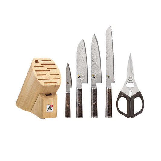 MIYABI 5000 MCD 67 6 Piece Knife Set, Brown