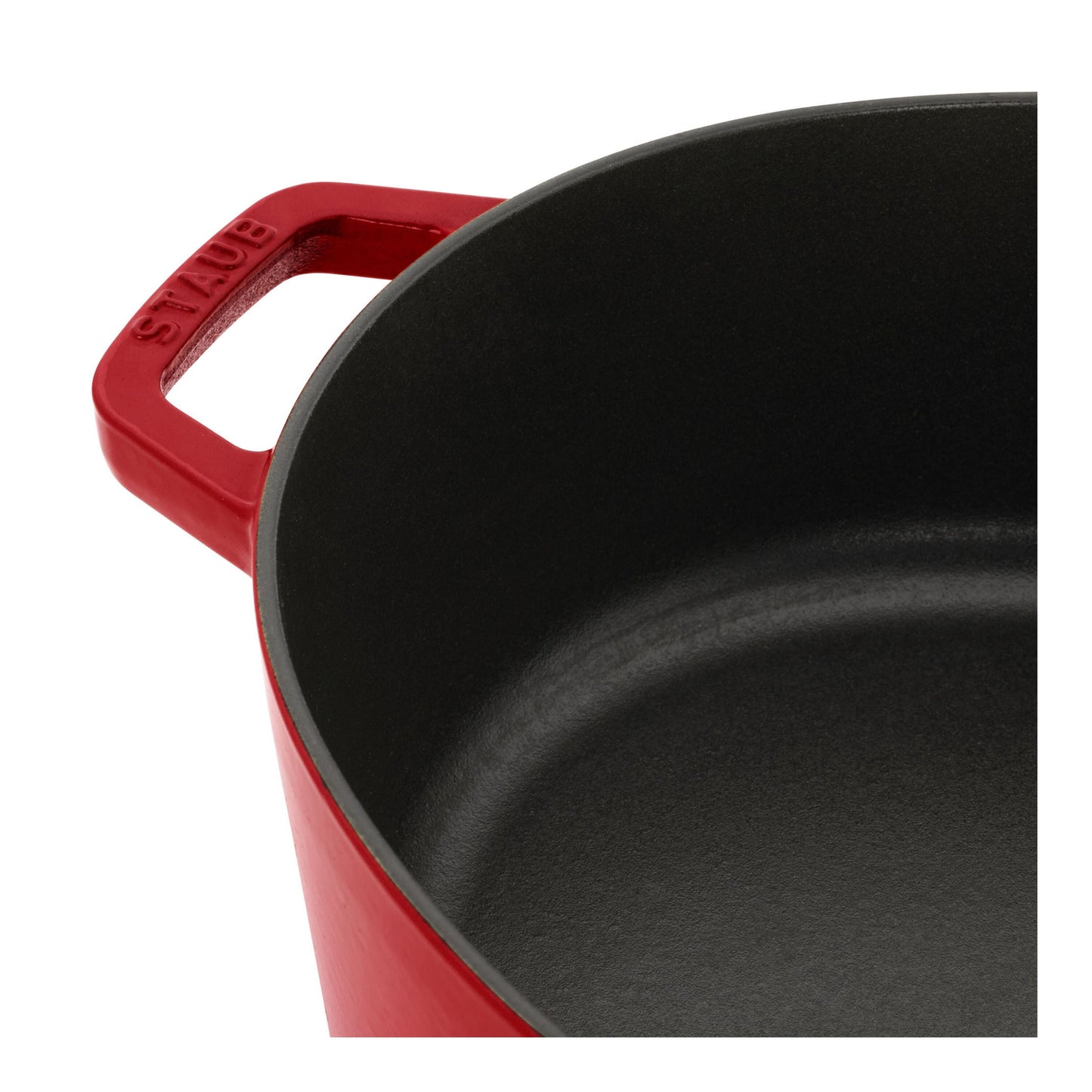 Staub La Cocotte 6 L Cast Iron Oval Wide Oval Dutch Oven, Cherry