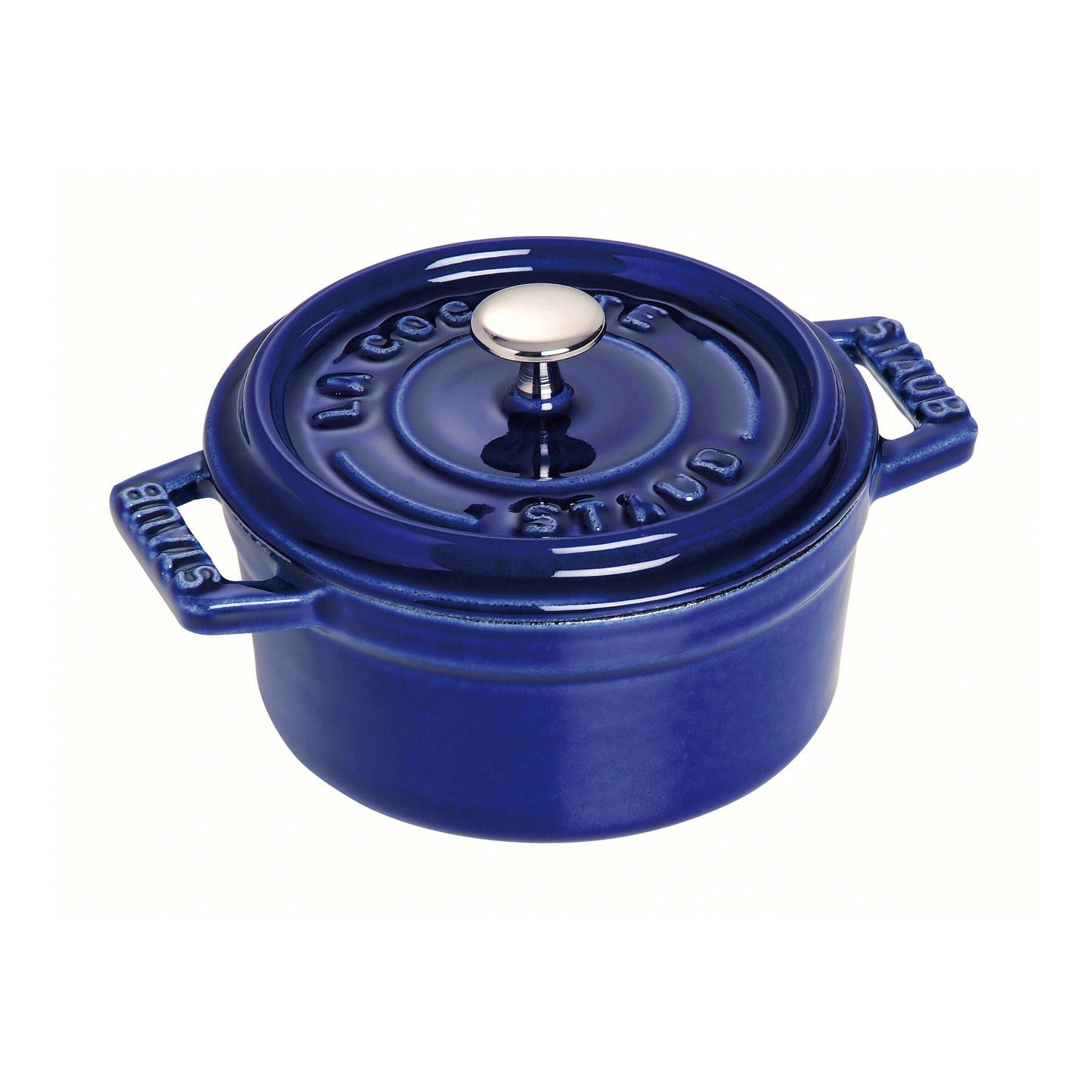 STAUB La Cocotte 250 mL Cast Iron Round Mini Cocotte, Dark-Blue